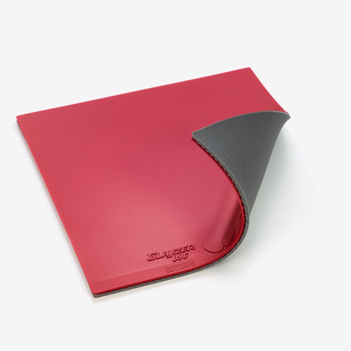 Butterfly GLAYZER 09C: Red Rubber showing sponge